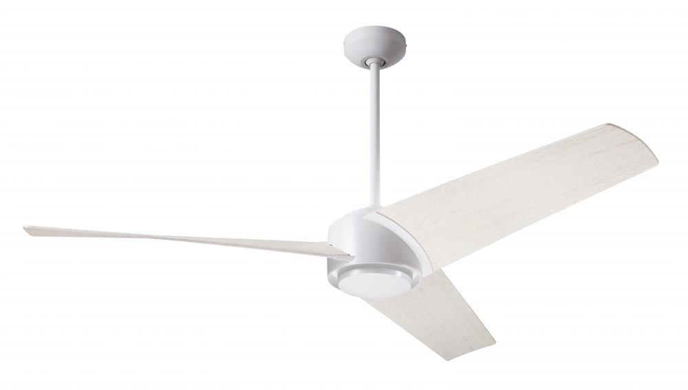 Ambit DC Fan- Matte White Finish; 56" Whitewash Blades; No Light; Remote Control