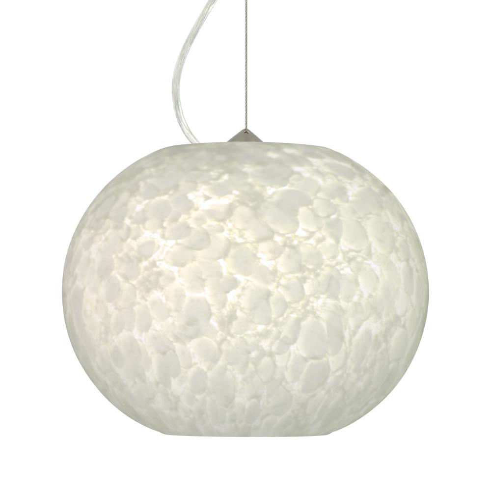 Besa Luna LED Pendant Carrera Satin Nickel 1x9W LED, 15Ft. Cord