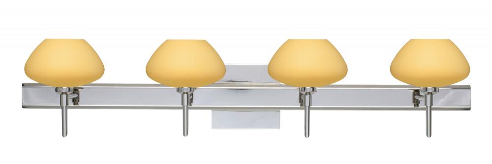 Besa Wall With SQ Canopy Peri Chrome Vanilla Matte 4x40W G9