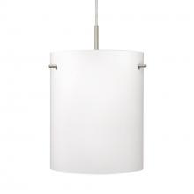 Besa Lighting 1JC-400607-SN - Besa Tamburo 8 Pendant, Opal Matte, Black Finish, 1x100W MAX E26 Base