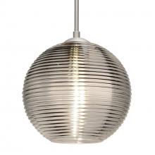 Besa Lighting 1JC-461602-LED-SN-L - Besa Kristall 8 Pendant Satin Nickel Smoke 1x9W LED, 15Ft. Cord