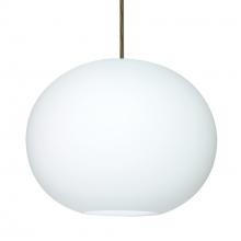 Besa Lighting 1JC-477507-LED-BR - Besa Jordo LED Pendant 1JC Opal Matte Bronze 1x11W LED