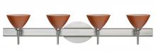 Besa Lighting 4SW-1743CH-SN - Besa Wall Domi Satin Nickel Cherry 4x40W G9