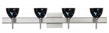 Besa Lighting 4SW-1858VB-LED-SN-SQ - Besa Divi Wall With SQ Canopy 4SW Black Dicro Vine Satin Nickel 4x5W LED
