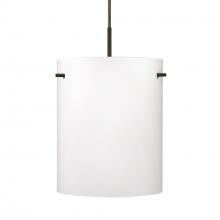 Besa Lighting J-400607-BR - Besa Tamburo 8 Pendant, Opal Matte, Bronze Finish, 1x100W MAX E26 Base