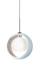 Besa Lighting X-4293SF-BR - Besa Pendant For Multiport Canopy Pogo Bronze White/Inner Silver 1x35W Halogen