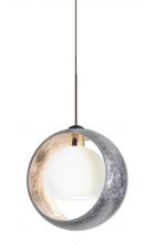 Besa Lighting X-4293SS-BR - Besa Pendant For Multiport Canopy Pogo Bronze Silver/Inner Silver 1x35W Halogen