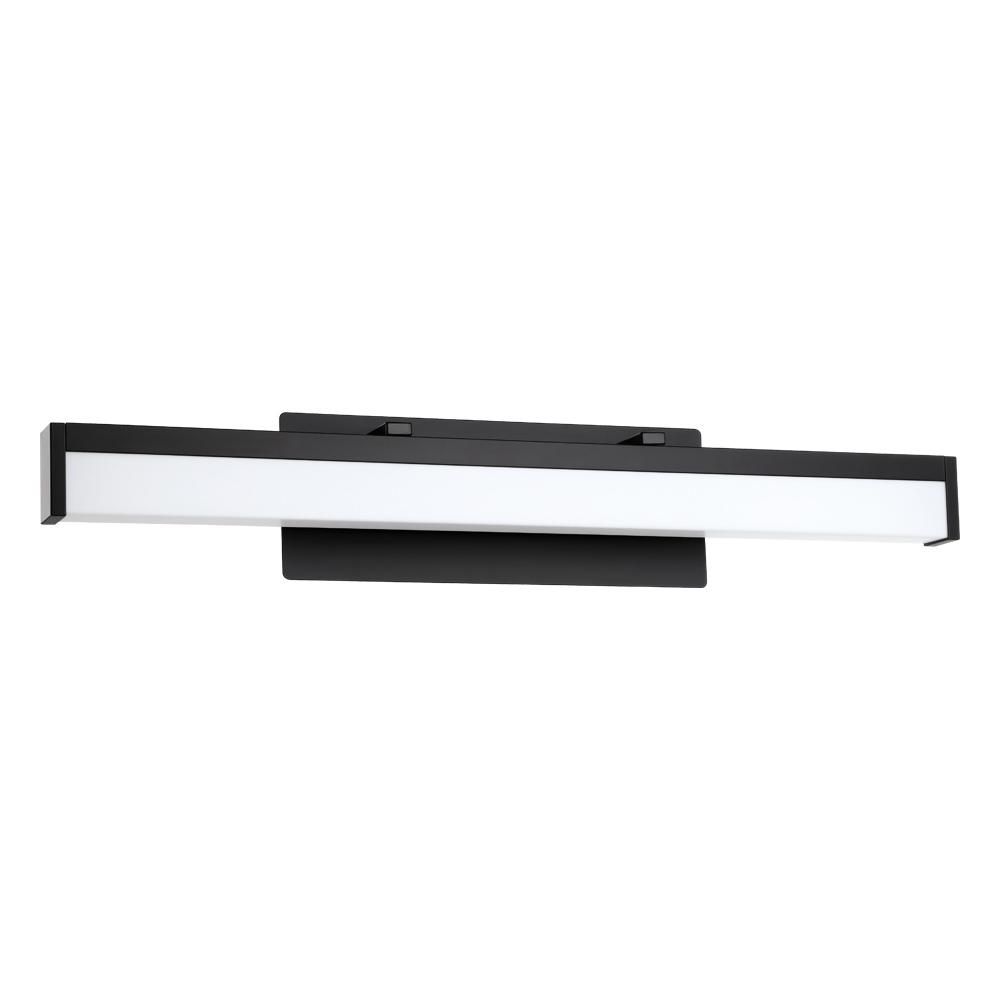 1 LT Integrated LED Bath/Vanity Light w/ Matte Black Finish & White Acrylic Shade