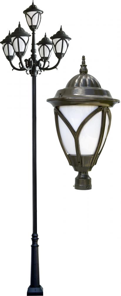 CAST ALUM ACORN LIGHT FIX 5 X 35W HPS MT