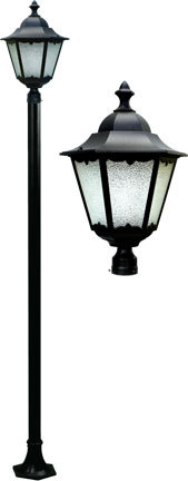 CAST ALUM LANTERN POST FIX LED 20W G24 120V-277V