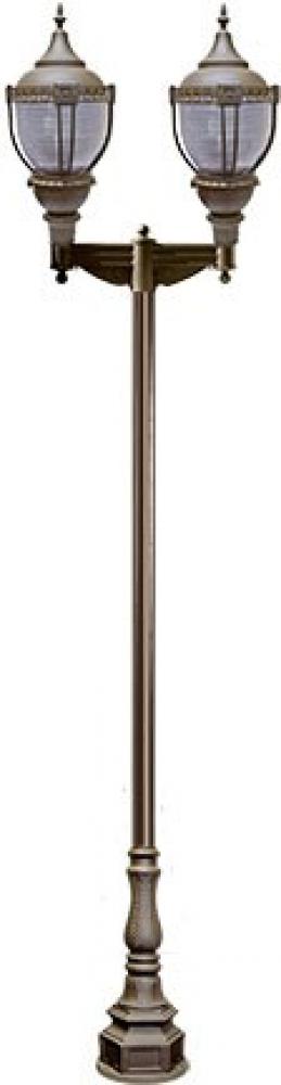 CAST ALUM DRK TOP DECO BASE ACORN FIX 2 X 120W LED 120