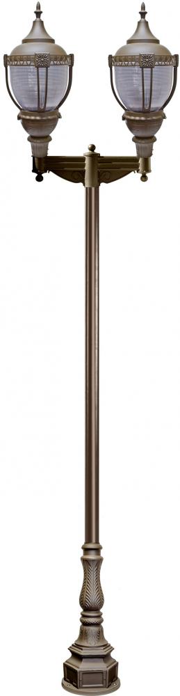 CAST ALUM DRK TOP DECO BASE ACORN FIX 2 X 50W MH MT