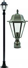 Dabmar GM1301-LED9-BZ - DANIELLA POST LIGHT FIX W/ CLEAR GLASS LED 9W 85-265V