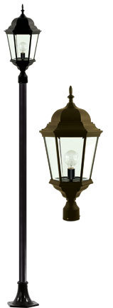 Dabmar GM2301-LED20-BZ - POST TOP FIX W/ CLEAR GLASS LED 20W 85-265V