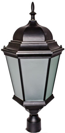Dabmar GM235-B/FROST - POST TOP FIX W/FROSTED GLASS INCAND 120V