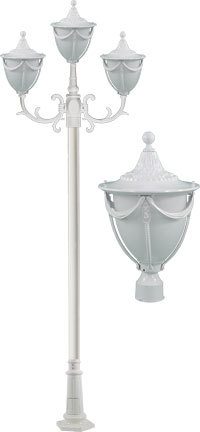 Dabmar GM4803-LED6-W - RACHEL POST THREE LIGHT FIX 3 X LED 6W 85-265V