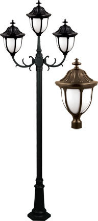 Dabmar GM5525-LED9-BZ - SHOWCASE POST FIX 3 X LED 9W 85-265V
