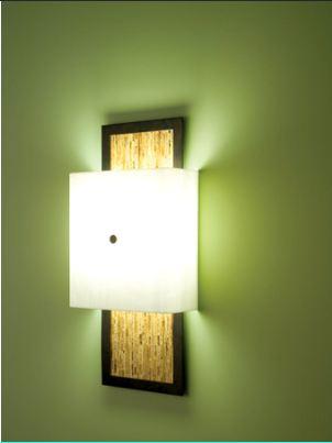 Windows-Sconce-Fluorescent-White Diffuser-White Windows, Bronze Platform