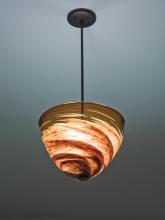 WPT Design ROSE-AGUA-DKAM-BZ-21 - Agua Viva-7x17-Pendant-Incandescent-Dark Amber-21" OA Drop-BZ Hardware
