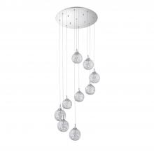 Kendal PF40-9LPA-CH - SOLARO series 9-Light Chrome Pendant Pan