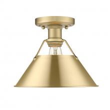 Golden 3306-FM BCB-BCB - Orwell 1-Light Flush Mount in Brushed Champagne Bronze