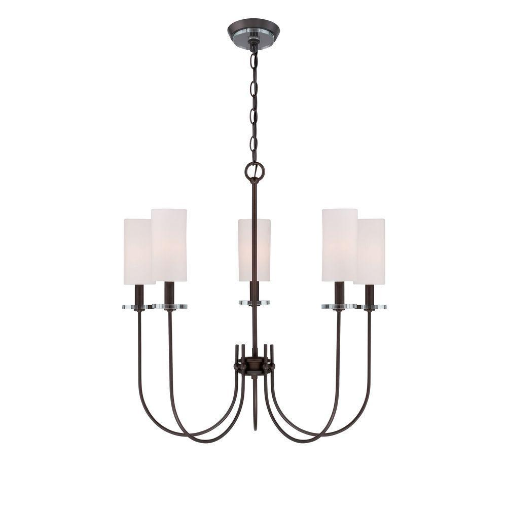 Monroe Collection 5-Light Bronze Chandelier