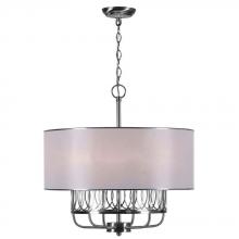 World Imports WI907737 - Venn 6-Light Brushed Nickel Chandelier